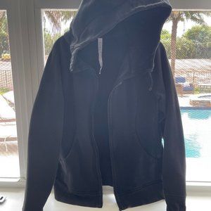 lululemon black full zip sweatshirt size 12